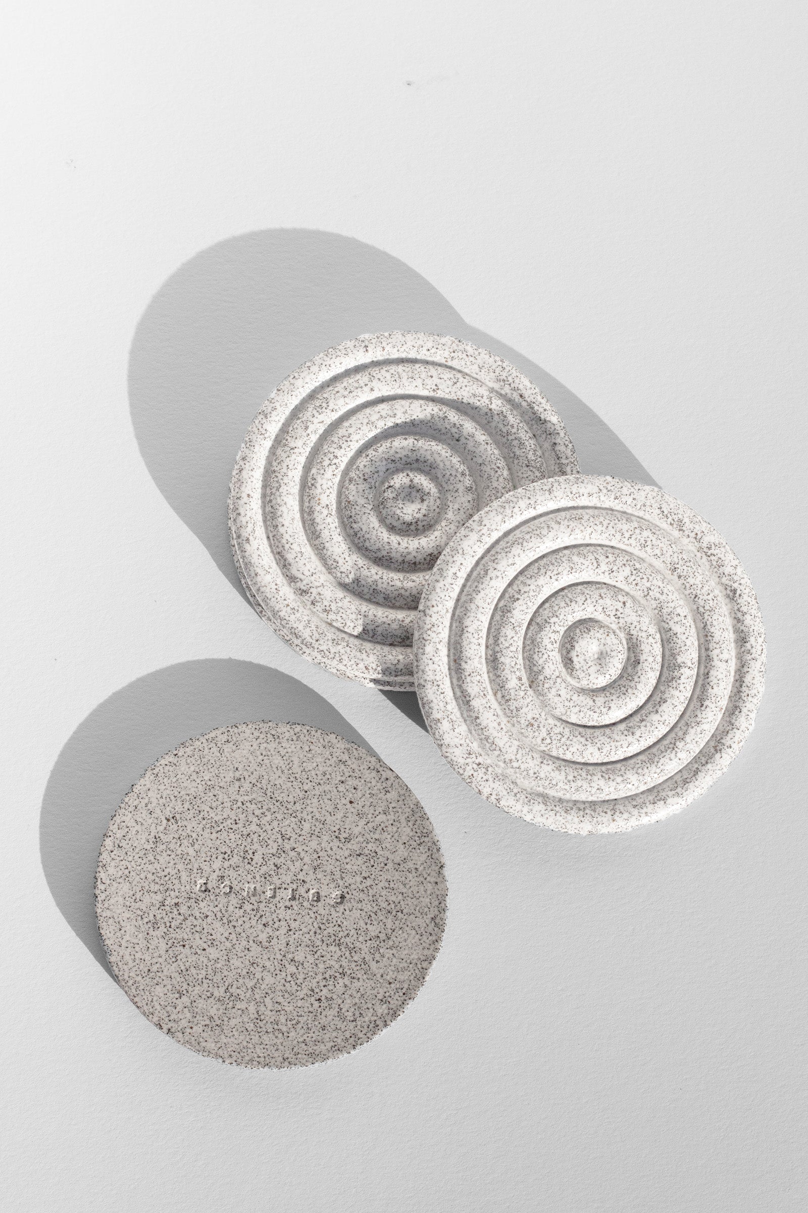 Concentric Coasters, Speckle White