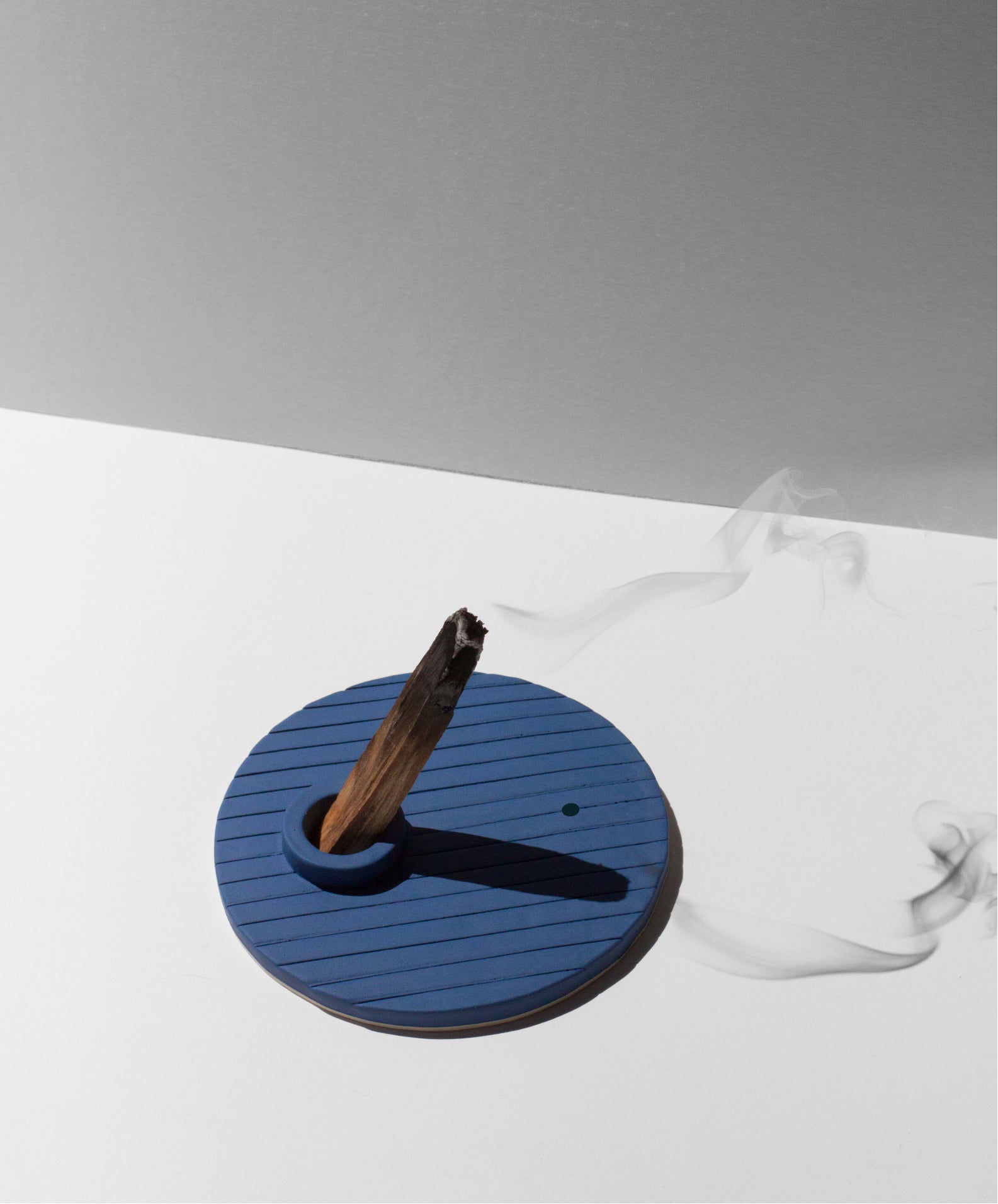 Handmade Cobalt blue incense burner for holding stick or cone incense
