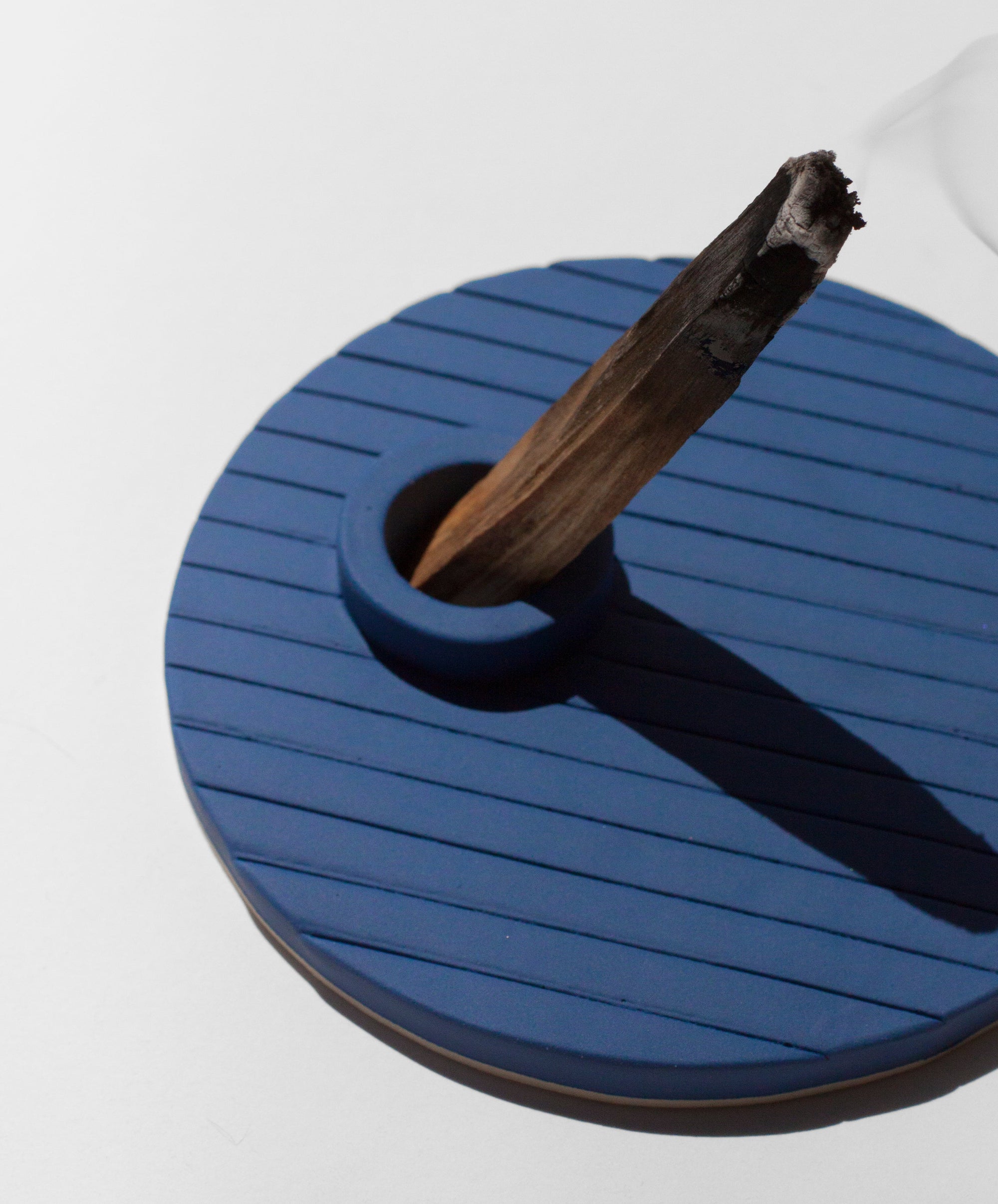 Handmade Cobalt blue incense burner for holding stick or cone incense
